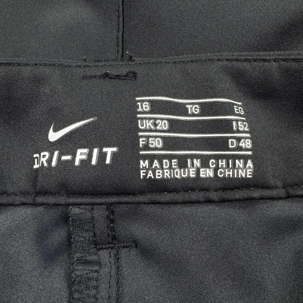 Nike Womens Shorts Dri-FIT Golf Performance Black Size 16 Lightweight Breathable